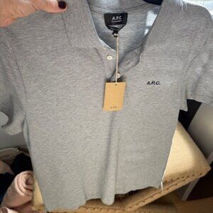 A.P.C. Men's Polo, NWT, XS, Gray, France